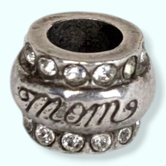 (2/$20) Brighton Rhinestone MOM Bead Charm - Picture 1 of 5
